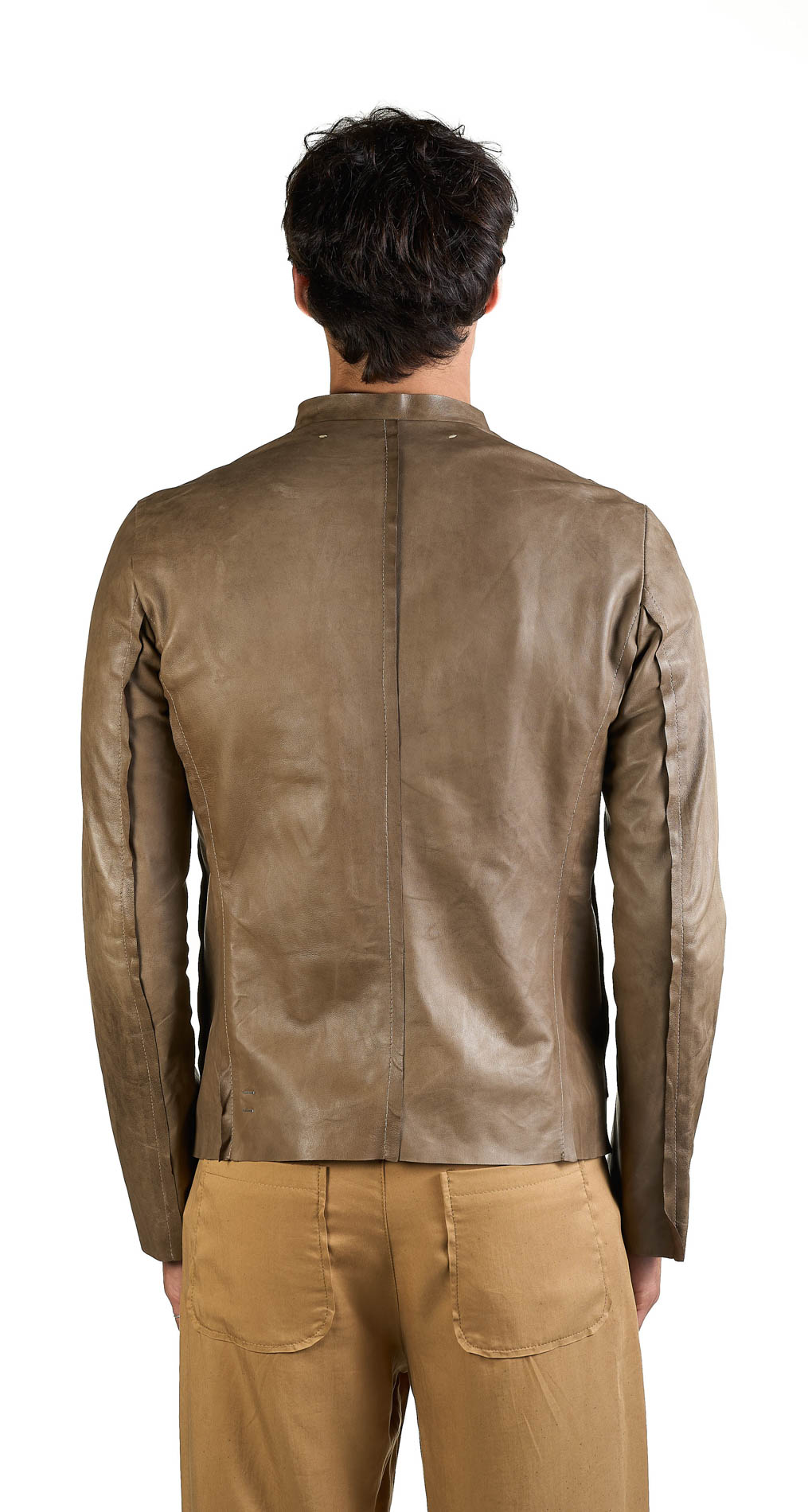 DANIELE BASTA LEATHER AND SILVER JACKET